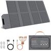 MHPOWOS Pannello solare portatile da 80 W, caricatore solare pieghevole da 19 V, con uscite USB C, USB A e DC, IP65, impermeabile, per stazione di alimentazione portatile, iPhone, iPad, campeggio