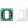 Generico ECI ELETTROFORNITURE PLANA SUPPORTO A 1 MODULO CON GRIFFE 14601 + PLACCA BIANCA 14641.01