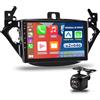 NHOPEEW Autoradio Android per Opel Corsa 2015-2019 / Opel Adam 2013-2016 con Carplay e Android Auto wireless, schermo touchscreen da 9 pollici, WiFi, GPS, SWC, Mirror Link + telecamera di backup AHD [2 + 64G]