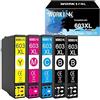 KERFOINK WorkInk 603XL Cartucce Compatibile per Epson 603 XL Multipack per Expression Home XP-2100 XP-2105 XP-3100 XP-4100 Workforce WF-2810 WF-2830 WF-2850 (2 Nero, 1 Ciano, 1 Magenta, 1 Giallo)