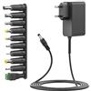 HKY Universale Caricatore 12V 2,5A Alimentatore DC12V 500mA 1000mA 1500mA 2000mA 2500mA Adattatore per LED Striscia Pompa Acqua Scanner Router DVD Hard Disk Esterni Fotocamera Radio Caricabatterie