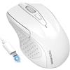 TechRise Mouse Bluetooth 2.4G (BT 5.0/3.0+2.4G), 4800 DPI con Ricevitore USB A, Wireless Silenzioso DPI 6 Livelli, Adatto per Laptop, PC, Windows