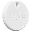 Chipolo POP Tracker - Un tracker Bluetooth sonoro, colorato e compatibile con Chiama il telefono e gli Avvisi di fuori portata, Works with Apple Find My o Android Find My Device - Bianco