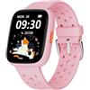 BIGGERFIVE Fitness Tracker Orologio Bambina Ado 5-16, 1,8 Smartwatch con Contapassi, Frequenza Cardiaca, Monitor del Sonno, Resistente all'Acqua IP68, Giochi Puzzle con/senza APP, Rosa
