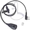 HYSHIKRA Auricolare radio compatibile con Retevis Baofeng UV5R Kenwood TK250 Walkie Talkie Headset con PTT e microfono (1, tubo trasparente)