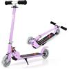 FANTASK Monopattino per bambini con ruote LED, monopattino per bambini a partire dai 4 anni, regolabile in altezza, per bambini e bambine