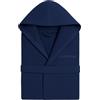 o-day Accappatoio Nido D'Ape Donna e Accappatoio Nido D'Ape Uomo in Cotone con Cappuccio Tasche e Cintura, Leggero e da Viaggio S-XXXL (IT, Testo, L, Regular, Regular, Modello 2 - Blu Navy)
