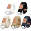OT-NVWOZR 5 cinture in tela per uomo e donna, cintura regolabile con fibbia a doppio anello a D, cintura casual in tessuto unisex cintura da lavoro all'aperto cintura in nylon lunga 120 x 3,2 cm,