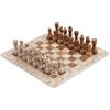 Radicaln fjackets RADICALn 15 pollici corallo fossile e marmo marrone scuro ponderato fatto a mano Set di giochi da scacchiera più popolari - Set di scacchi per decorazioni per la casa in stile classico Staunt