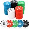 MplehDa Casino Poker Chips, 100 Pezzi Set da Poker Chips in Plastica, Gettoni di Gioco, Gettoni del Casinò, Gettoni di Bingo, Set di gettoni da Poker con Scatola per Contare Matematica Apprendimento