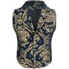 Caxndycing Giubbotto da uomo vittoriano steampunk giacca senza maniche corsetto smoking abito formale rinascimentale medievale gilet pirata business casual classico uomo gilet gilet, Blu marino, L