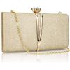 Farcauo Oro Piccole Pochette Donna Elegante Borse Da Sera Donne Piccola Borse Da Sera Scintillanti Borsa Per Matrimonio Party Sposa Moda Pochette e Clutch Strass Clutch