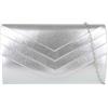 Girly Handbags Pochette da donna in finta pelle scamosciata, Argento, W 24, 15, D 6 cm (W 9, H 6, D 2 inches)