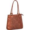 STILORD 'Nadia' Borsa da Donna in Pelle Medio-Grande - Borsa Boho in Cuio Intrecciata per Laptop 13,3 Pollici - Borsa Shopper in Vera Pelle per Ufficio e Tempo Libero, Colore:albi - washed - cognac