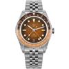 watchdives Orologi GMT Uomo, WD6542 Orologio Uomo NH34 Automatico Orologio Da Polso 38mm Vetro Zaffiro Bombato A Bolla Orologi 100M Impermeabile