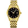 BINLUN Orologio da Uomo Placcato in Oro 18 Carati Orologio Meccanico Automatico Impermeabile con Datario Calendario in Cristallo di Zaffiro Resistente (Quadrante Nero)