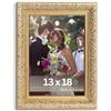 Victor Cornice Vintage Rubens in 13x18 cm Oro Verde - Striscia: 30x20mm - Vero Vetro - Barocca - Antica - Cornice 13x18 Oro