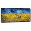 Niik Quadro + Telaio (BC) campo di grano con volo di corvi vincent van gogh 60 x 28,5 x 1,7 cm falso d'autore stampa su tela
