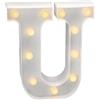 JANDEI - Lettere LED, Numeri Luminosi, Figura a Cuore, 22cm, con Luce Calda per Decorazione e Atmosfera, Luci Notturne Scrivania, Compleanni, Matrimoni, Vetrine. Funzionano con batterie AA (U)