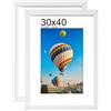 LVAOUO Cornice portafoto 30 x 40 cm, in legno, 30 x 40 cm, colore nero, cornice versatile nera, display, orizzontale o verticale, materiale PVC, montaggio a parete e scrivania