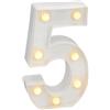 JANDEI - Lettere LED, Numeri Luminosi, Figura a Cuore, 22cm, con Luce Calda per Decorazione e Atmosfera, Luci Notturne Scrivania, Compleanni, Matrimoni, Vetrine. Funzionano con batterie AA (5)
