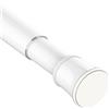 Venwemong Bastone Tenda a Pressione, Asta Tenda Doccia Telescopica, Senza Foratura e Viti,Bastone Tenda Multiuso in Metallo per Bagno, Box Doccia, Appendiabiti, 70-175CM(1 Pezzo), Bianco