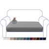 Granbest Federa per cuscino per divano, super morbida, in tessuto jacquard, con fondo elastico (2 posti, grigio chiaro)