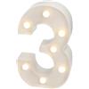 JANDEI - Lettere LED, Numeri Luminosi, Figura a Cuore, 22cm, con Luce Calda per Decorazione e Atmosfera, Luci Notturne Scrivania, Compleanni, Matrimoni, Vetrine. Funzionano con batterie AA (3)