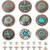 PH PandaHall PandaHall 18 set rivetti in pelle con borchie turchesi decorative per borse e scarpe artigianato