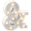 JANDEI - Lettere LED, Numeri Luminosi, Figura a Cuore, 22cm, con Luce Calda per Decorazione e Atmosfera, Luci Notturne Scrivania, Compleanni, Matrimoni, Vetrine. Funzionano con batterie AA (&)