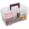 Akro-Mils 09514 CFT 14-Inch Plastic Art Supply Craft Storage Tool Box, Semi-Clear