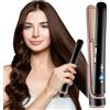 CkeyiN Piastra per capelli senza fili, piastra per capelli senza fili, piastra e arricciacapelli 2 in 1, piccola, in ceramica, USB per capelli corti, mini piastra da viaggio con 3 temperature regolabi