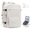 suradar Zaino Sottovuoto Viaggio, Zaino con Sottovuoto Incorporato Travel Trunki 2.0 Bagaglio a Mano Easyjet 45x36x20 Zaini da Viaggio Aereo con 14 Pollici Porta PC Bianco