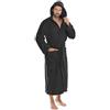 CelinaTex Florida Accappatoio, Microfibra, Nero, XXXL