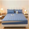 ELYSYSRL Coprimaterasso Matrimoniale con Cerniera 160x190/180x200 Copri Proteggi Materasso Imbottito, Singolo Proteggi Materasso con Angoli Letto Traspirante Lenzuolo Lavabile(Blue,160x200+20cm)