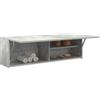 Festnight Armadietto Bagno, Pensile Bagno, Mobiletto Bagno Salvaspazio, Mobile Bagno Sospeso, in Truciolato Grigio Cemento 100x25x30 cm