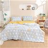 Chickwin Trapuntino Copriletto Matrimoniale Singolo, Stile Estivo Reversibile Coperta Primaverile Autunnale Trapunta Estivo Trapuntato Coperta Letto per Camera da Letto (Triangolo Giraffa,150x200cm)