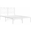 vidaXL Giroletto con Testiera Metallo Bianco 120x190 cm