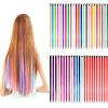 GIHENHAO 46 Pezzi Extension Capelli Colorati ClipCiocche Capelli Colorati 55 cm Clip Ciocche Colorate,Arcobaleno Multicolore Clip per Parrucche Estensioni (36 Colori)