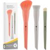 KINGMAS Set di 3 pennelli per fondotinta e correttore per contorno occhi e fard, pennelli kabuki per viso, fard, bronzer, lucidatura, contouring, sfumatura liquida
