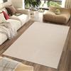 TAPISO Nizza Tappeto Soggiorno Pelo Corto Antiscivolo Lavabile Design Moderno Monocolore Tinta Unita Tonalità Crema Salotto Camera Sala Oeko-Tex 80 x 150 cm