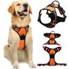 HTTDSLF Pettorina Cane Taglia Grande, Pettorina per Cani Anti Tiro Riflettente, Imbracatura Robusto e Regolabile per Addestramento Passeggiate, Arancione, L