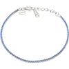 Louis Ciocchetti dal 1887 Bracciale Tennis Nero Argento 925 con Zirconi 5A, Gioiello Elegante Regolabile per Donna - Idea Regalo Raffinata con Packaging Lusso - Qualità Made in Italy