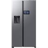SAMSUNG Frigorifero Side by Side AI Home RS90F65EDT/EF con Dispenser Acqua/Ghiaccio Senza Allaccio, Wifi con AI Energy Mode, SpaceMax, 614 L, LxAxP: 91,2 x 178,4 x 72,6 cm, Inox