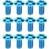 Alomejor 12 Pezzi Viti del Freno a Disco per Bicicletta T25 Viti Bulloni per Ciclismo Mountain Bike(Blu)