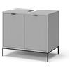 Vicco Mobile sottolavabo per bagno Eliza, Grigio, 70 x 63 cm con ante