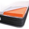 Leonardo topper 7 cm Memory Foam 160x190 matrimoniale - sfoderabile - tessuto AIRPURE