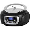 Trevi CMP 510 DAB Stereo Portatile con Radio Digitale DAB e FM RDS, Lettore CD, USB, AUX-IN, Display ad Alta Leggibilità, Antenna Telescopica Orientabile, Nero
