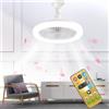 ZoneYan Ventilatore da Soffitto con Luce e Telecomando, E27 Lampadario LED Soffitto con Ventilatore, Plafoniera con Ventilatore Dimmerabile, Timer, 3 Velocità, 3 Colori, per Cucina Camera Soggiorno