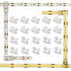 Aroidful 20 Pezzi LED Connettore Set, 2 Pin 8mm T/L Tipo Connettore LED COB/SMD Connettore Trasparente, Connettore Luce Striscia e Cavo di Estensione Senza Punto Oscuro per 2835 LED Striscia